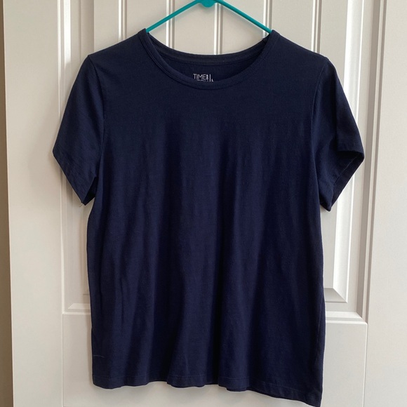 Time and Tru Dark Blue Short Sleeve Tee - Picture 1 of 3